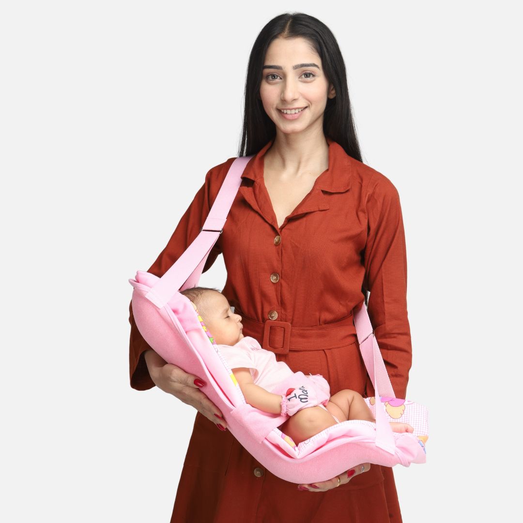 2-in-1 Infant Carrier Feeding Pillow with shoulder belt
