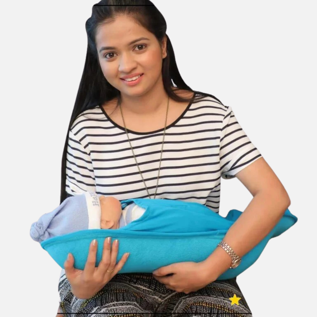 2-in-1 Infant Carrier | Feeding Pillow Button Nest